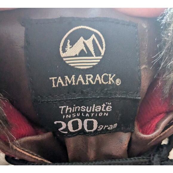 Tamarack Thinsulate AK-112812-1 Women's 9 Winter Boot Black Red Plaid - Picture 7 of 7